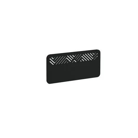 Chevron Acoustic Desktop Screen - 800mm - Black